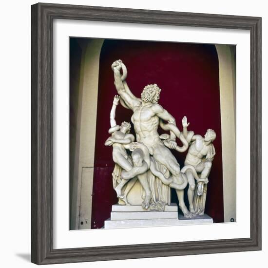 Laocoon Group, Early Restoration, c1st century-Unknown-Framed Giclee Print