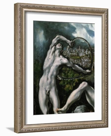 Laokoon and His Sons (Detail), 1610-1614-El Greco-Framed Giclee Print