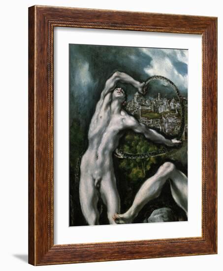 Laokoon and His Sons (Detail), 1610-1614-El Greco-Framed Giclee Print