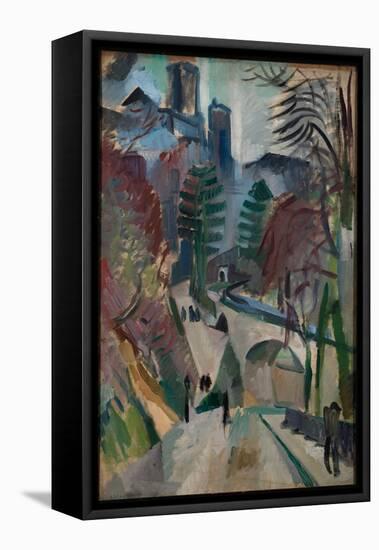 Laon Landscape, 1912 (Oil on Canvas)-Robert Delaunay-Framed Premier Image Canvas