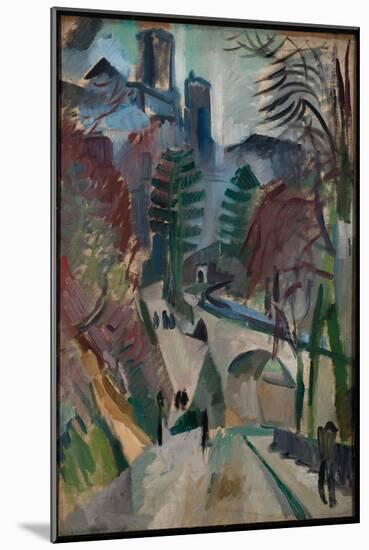 Laon Landscape, 1912 (Oil on Canvas)-Robert Delaunay-Mounted Giclee Print