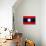 Laos Flag Design with Wood Patterning - Flags of the World Series-Philippe Hugonnard-Premium Giclee Print displayed on a wall