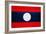 Laos Flag Design with Wood Patterning - Flags of the World Series-Philippe Hugonnard-Framed Premium Giclee Print