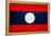 Laos Flag Design with Wood Patterning - Flags of the World Series-Philippe Hugonnard-Framed Stretched Canvas