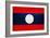 Laos Flag Design with Wood Patterning - Flags of the World Series-Philippe Hugonnard-Framed Art Print