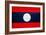 Laos Flag Design with Wood Patterning - Flags of the World Series-Philippe Hugonnard-Framed Art Print