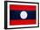 Laos Flag Design with Wood Patterning - Flags of the World Series-Philippe Hugonnard-Framed Art Print