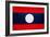 Laos Flag Design with Wood Patterning - Flags of the World Series-Philippe Hugonnard-Framed Art Print