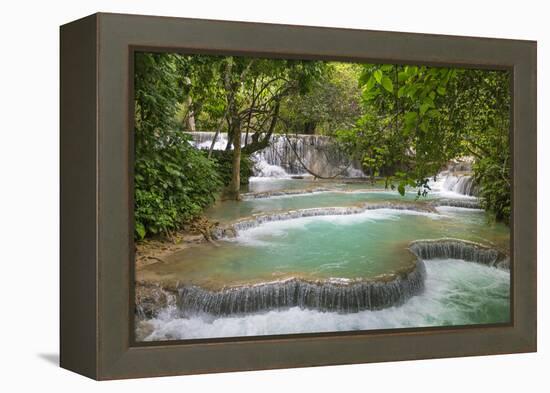 Laos, Kuang Si-Nigel Pavitt-Framed Premier Image Canvas