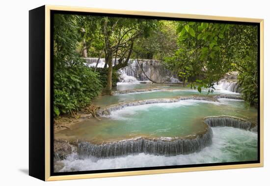 Laos, Kuang Si-Nigel Pavitt-Framed Premier Image Canvas