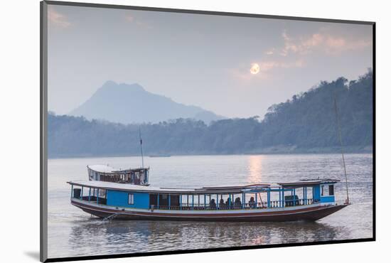 Laos, Luang Prabang. Riverboats on the Mekong River.-Walter Bibikow-Mounted Photographic Print