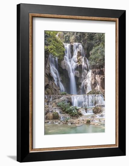 Laos, Luang Prabang. Tat Kuang Si Waterfall.-Walter Bibikow-Framed Photographic Print
