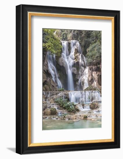 Laos, Luang Prabang. Tat Kuang Si Waterfall.-Walter Bibikow-Framed Photographic Print