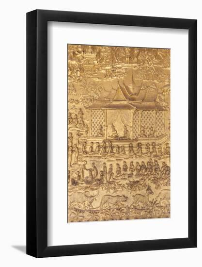 Laos, Luang Prabang. Wat Pa Huak exterior.-Walter Bibikow-Framed Photographic Print