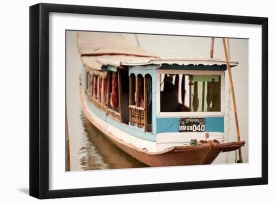 Laos Riverboat-Erin Berzel-Framed Photographic Print