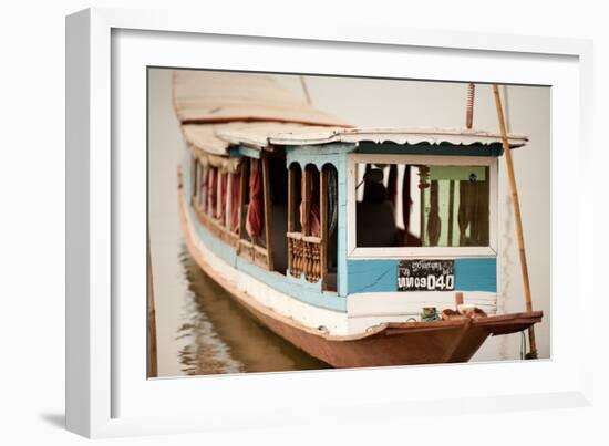 Laos Riverboat-Erin Berzel-Framed Photographic Print