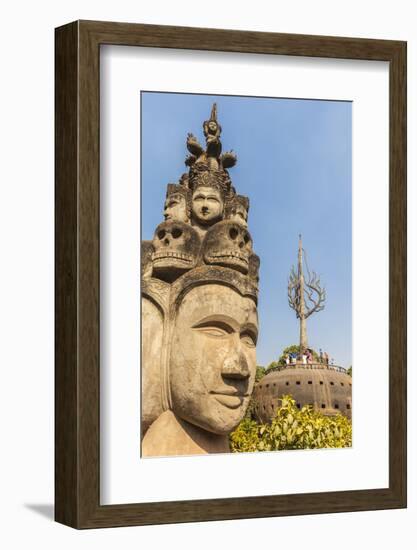 Laos, Vientiane. Xieng Khuan Buddha Park, statues of religious figures.-Walter Bibikow-Framed Photographic Print