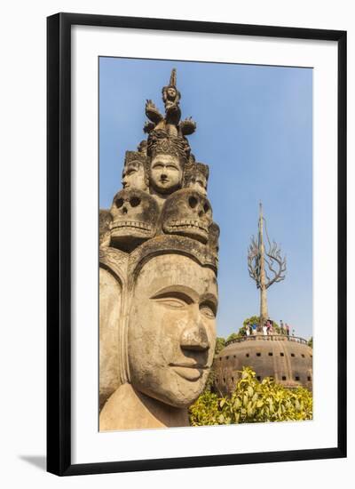 Laos, Vientiane. Xieng Khuan Buddha Park, statues of religious figures.-Walter Bibikow-Framed Photographic Print