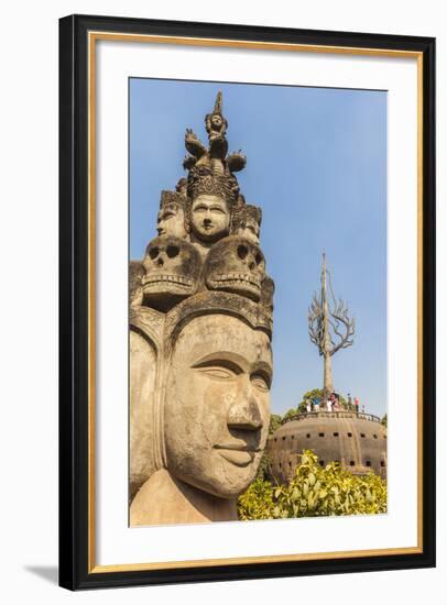 Laos, Vientiane. Xieng Khuan Buddha Park, statues of religious figures.-Walter Bibikow-Framed Photographic Print