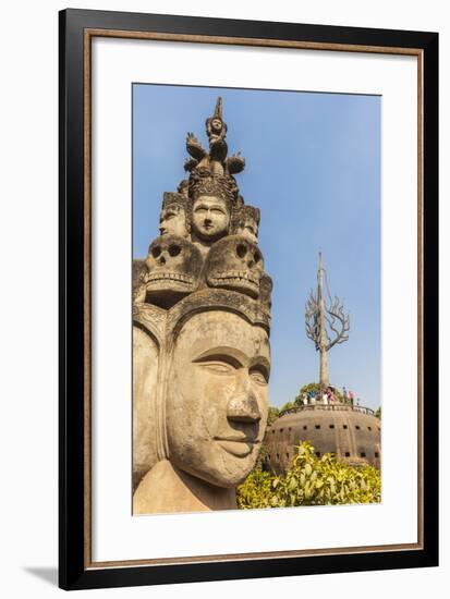 Laos, Vientiane. Xieng Khuan Buddha Park, statues of religious figures.-Walter Bibikow-Framed Premium Photographic Print