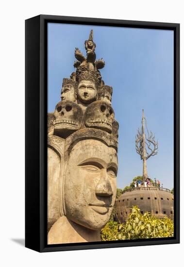 Laos, Vientiane. Xieng Khuan Buddha Park, statues of religious figures.-Walter Bibikow-Framed Premier Image Canvas