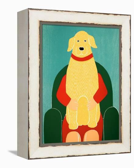 Lap Dog Yellow-Stephen Huneck-Framed Premier Image Canvas