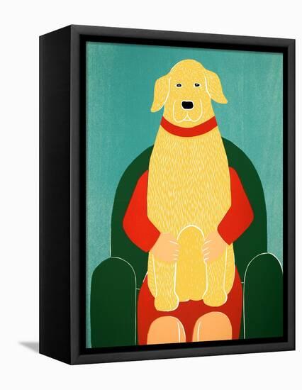 Lap Dog Yellow-Stephen Huneck-Framed Premier Image Canvas