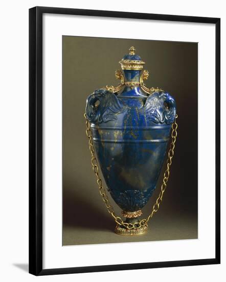 Lapis Lazuli Flask with Cover-null-Framed Giclee Print