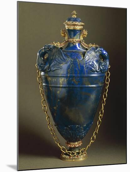 Lapis Lazuli Flask with Cover-null-Mounted Giclee Print