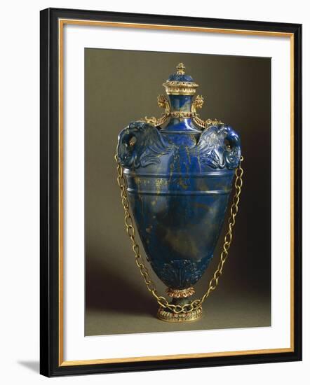Lapis Lazuli Flask with Cover-null-Framed Giclee Print