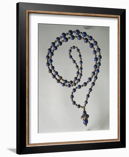 Lapis Lazuli Waist Necklace with Gold and Silver Elements-Mario Buccellati-Framed Giclee Print