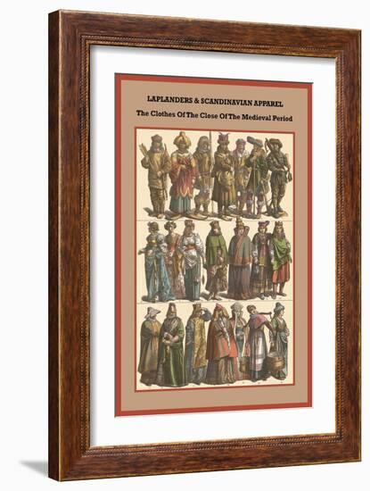 Laplanders and Scandinavian Apparel - Close of the Medieval Period-Friedrich Hottenroth-Framed Art Print