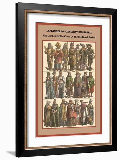 Laplanders and Scandinavian Apparel - Close of the Medieval Period-Friedrich Hottenroth-Framed Art Print