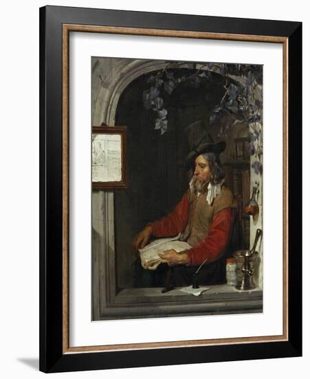 LApothicaire, dit aussi le Chimiste. The pharmacist, also called the chemist-Gabriel Metsu-Framed Giclee Print