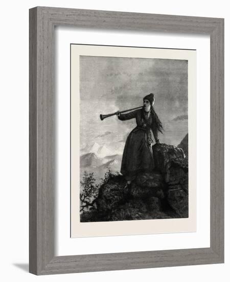Lapponian Peasant Girl, 1882, European, Finland, Lapp-null-Framed Giclee Print