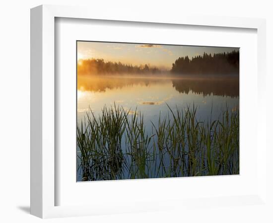 Lapwai Lake at Sunrise, Winchester Lake State Park, Idaho, USA-Charles Gurche-Framed Photographic Print