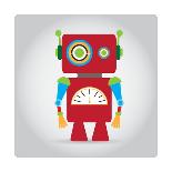 Isolated Robot Toy on White, Illustration-Lar-Premium Giclee Print