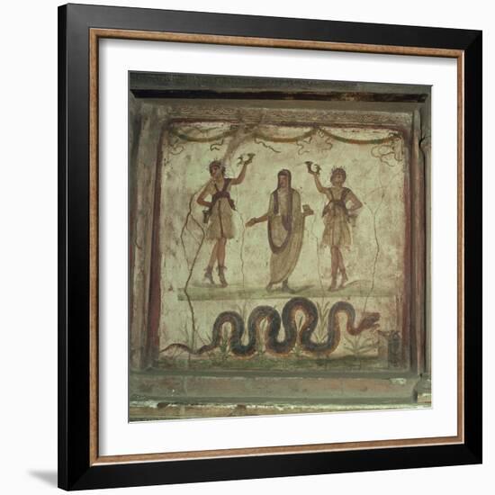 Lararium, Wall Paintings in the House of the Vettii in Pompeii, Italy-Rolf Richardson-Framed Photographic Print