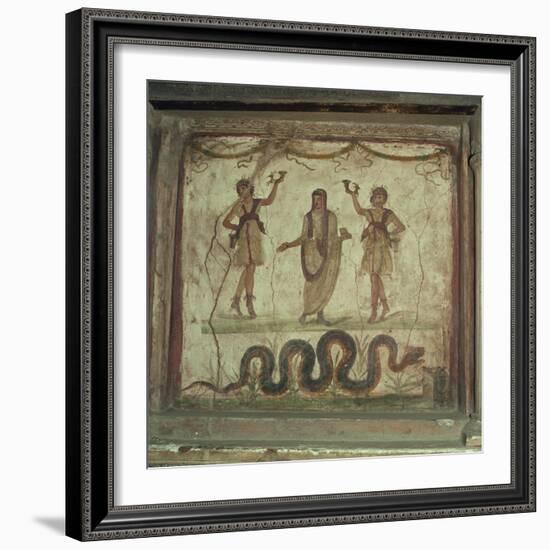 Lararium, Wall Paintings in the House of the Vettii in Pompeii, Italy-Rolf Richardson-Framed Photographic Print