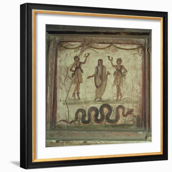 Lararium, Wall Paintings in the House of the Vettii in Pompeii, Italy-Rolf Richardson-Framed Photographic Print