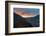 Larch tree woods on mountains surrounding Morbegno town at sunset in autumn-Roberto Moiola-Framed Photographic Print