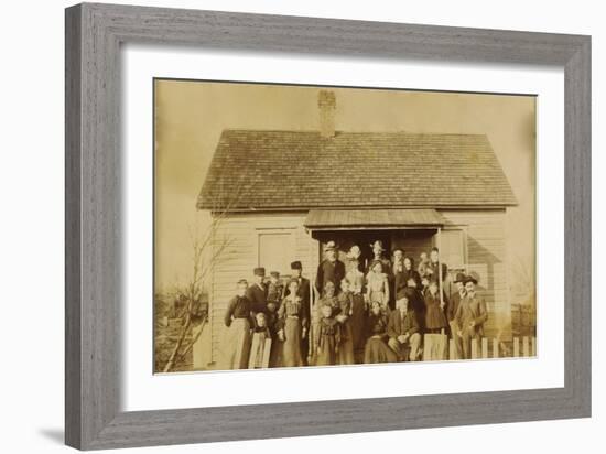 Large 1890's Family Farm-null-Framed Art Print