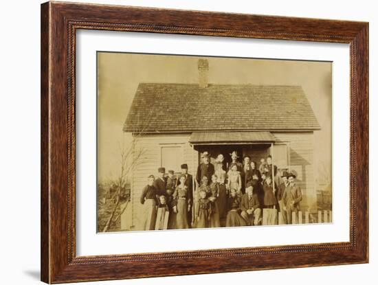 Large 1890's Family Farm-null-Framed Art Print