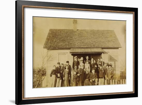 Large 1890's Family Farm-null-Framed Art Print