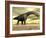 Large Argentinosaurus Dinosaur Face to Face with a Human-null-Framed Art Print