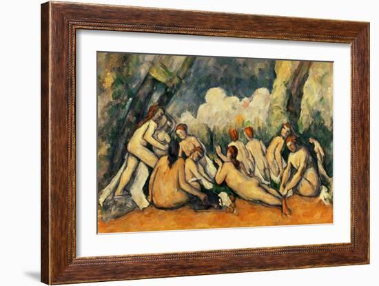 Large Bathers II, 1900-1906-Paul Cézanne-Framed Giclee Print