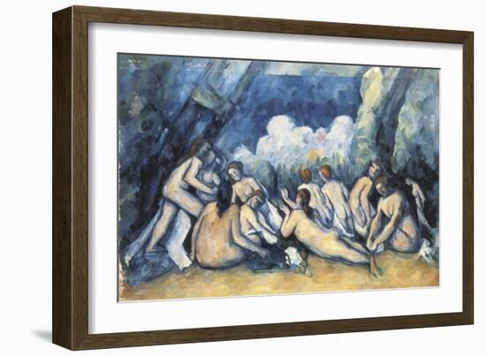 Large Bathers-Paul Cézanne-Framed Art Print