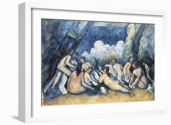 Large Bathers-Paul Cézanne-Framed Art Print