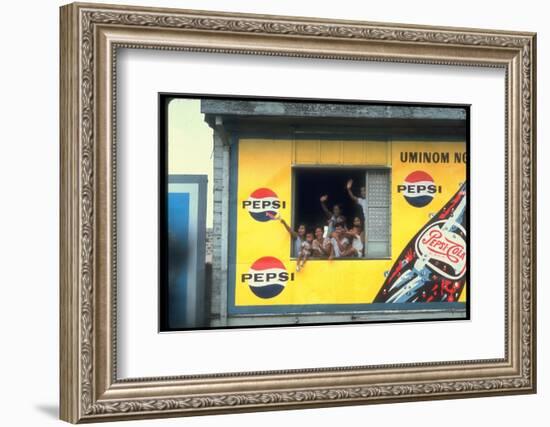 Large Billboard Painted on Side of Building Advertising Pepsi Cola, Manila, Philippines-Arthur Schatz-Framed Photographic Print