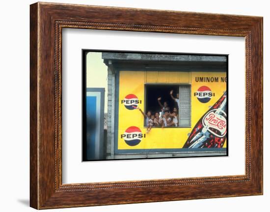 Large Billboard Painted on Side of Building Advertising Pepsi Cola, Manila, Philippines-Arthur Schatz-Framed Photographic Print